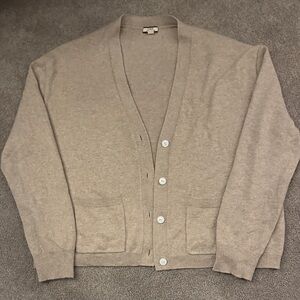 J. Crew Cashmere Tan Cardigan Sweater